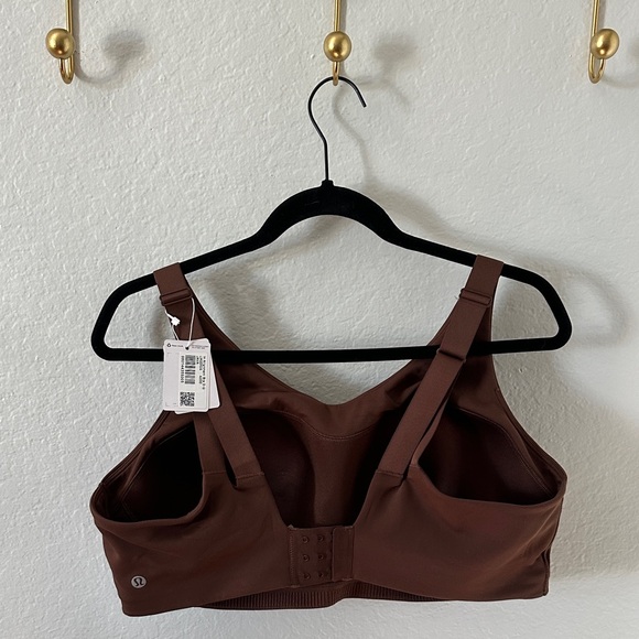 NWT Lululemon In Alignment Sports Bra, Size 42DD, Color Java - Picture 4 of 6